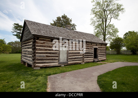 Exterior of a Slave shack at the Hermitage owned by President Andrew Jackson in Nashville Tennessee USA Stock Photo