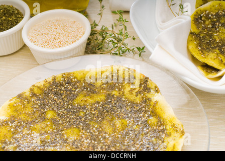 lebanese manouche or manoushe Stock Photo