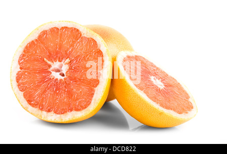 grapefruits on white background Stock Photo