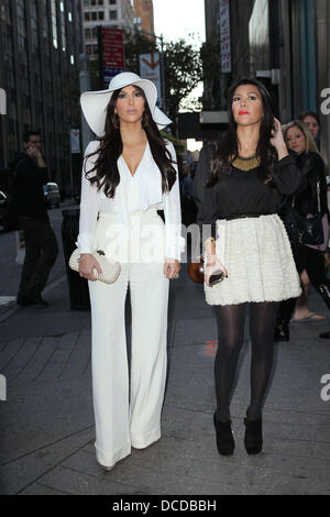 Kim Kardashian and Kourtney Kardashian walking in Manhattan New York City, USA - 06.10.11 Stock Photo