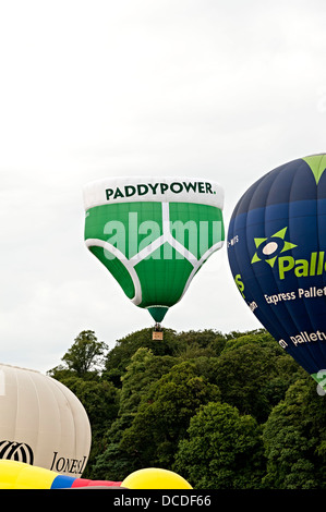 Bristol international balloon festival fiesta 2013 august 8th mass balloon evening take off paddy power balloon Stock Photo