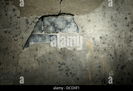Background with grungy wall and blocks Stock Photo