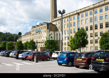 Travelodge Hotel at Dean Clough Mills, Halifax, West Yorkshire, England UK Stock Photo