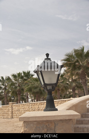 Retro street lamp near the beach at summer day Stock Photo