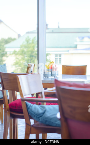 Homelike empty cafe interior Stock Photo