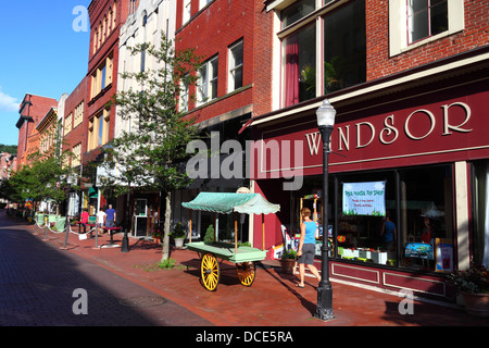 Pedestrianised Baltimore Street in central Cumberland, Allegany County, Maryland, USA Stock Photo