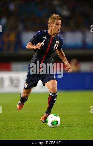 Miyagi, Japan. 14th Aug, 2013. Keisuke Honda (JPN) Football / Soccer : KIRIN Challenge Cup 2013 match between Japan 2-4 Uruguay at Miyagi Stadium in Miyagi, Japan . © AFLO/Alamy Live News Stock Photo