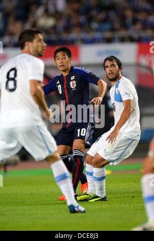 Miyagi, Japan. 14th Aug, 2013. Shinji Kagawa (JPN) Football / Soccer : KIRIN Challenge Cup 2013 match between Japan 2-4 Uruguay at Miyagi Stadium in Miyagi, Japan . © AFLO/Alamy Live News Stock Photo