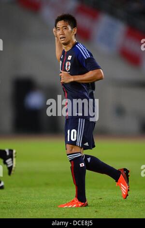 Miyagi, Japan. 14th Aug, 2013. Shinji Kagawa (JPN) Football / Soccer : KIRIN Challenge Cup 2013 match between Japan 2-4 Uruguay at Miyagi Stadium in Miyagi, Japan . © AFLO/Alamy Live News Stock Photo