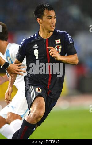 Miyagi, Japan. 14th Aug, 2013. Shinji Okazaki (JPN) Football / Soccer : KIRIN Challenge Cup 2013 match between Japan 2-4 Uruguay at Miyagi Stadium in Miyagi, Japan . © AFLO/Alamy Live News Stock Photo