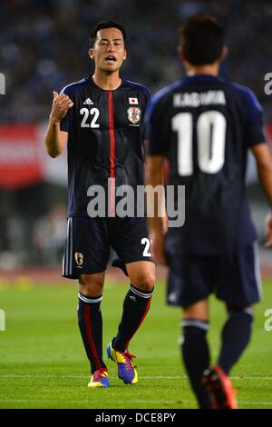 Miyagi, Japan. 14th Aug, 2013. Maya Yoshida (JPN) Football / Soccer : KIRIN Challenge Cup 2013 match between Japan 2-4 Uruguay at Miyagi Stadium in Miyagi, Japan . © AFLO/Alamy Live News Stock Photo