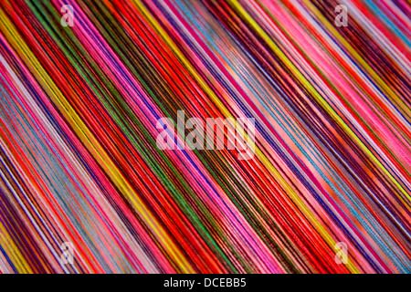 Multicolored silk threads Stock Photo