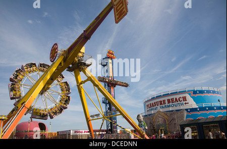 Evolution ride Pleasure Beach funfair, Great Yarmouth, Norfolk, England Stock Photo