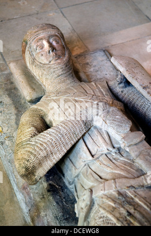 Knights Templar effigy tomb Temple Church, Inns of Court, London UK Gilbert Marshal, 4th Earl of Pembroke HOMER SYKES Stock Photo