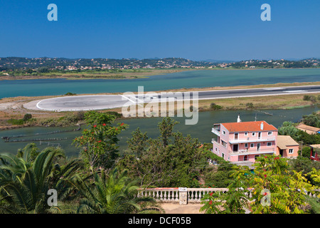 Corfu island in Greece. Area of the airport Stock Photo