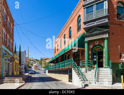 Saloon on Brewery Avenue in the downtown area of the old mining town of Bisbee, Arizona, USA Stock Photo
