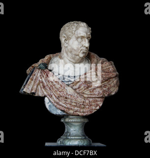 17th century marble bust, from Florence, Italy, of Vespasian, (9-79), first roman emperor of the flavian dynasty, on display at Stock Photo