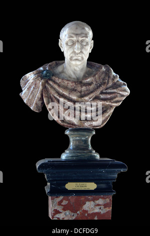 Marcus Tullius Cicero, Roman Consul, 106-43 BC, Marble bust from Florence (Italy), XVIIe century, Château de Vaux-le-Vicomte, Fr Stock Photo