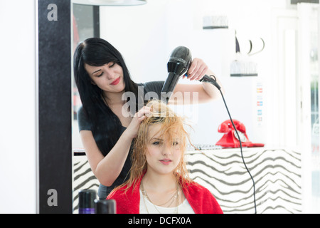 hairdressing salon in the UK Stock Photo