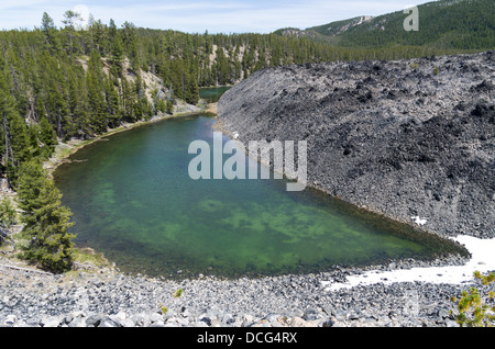 Lava beds at Newberry National Volcanic Monument.  Eastern Oregon, USA Stock Photo