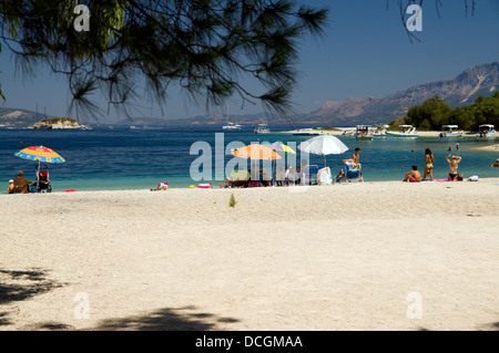 Fanari Beach, Atherinos Bay, Meganisi, Lefkas, Ionian Islands, Greece. Stock Photo