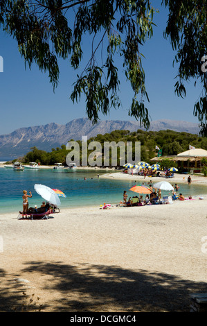 Fanari Beach, Atherinos Bay, Meganisi, Lefkas, Ionian Islands, Greece. Stock Photo