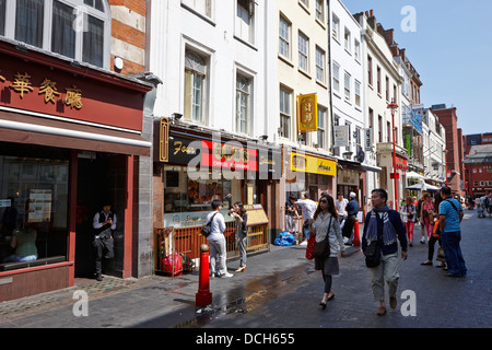 restaurants on gerrard street chinatown London England UK Stock Photo