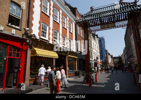 restaurants on gerrard street chinatown London England UK Stock Photo