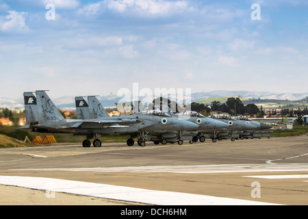 Israeli Air force (IAF) Fighter jet F-15 (BAZ) on the ground Stock Photo