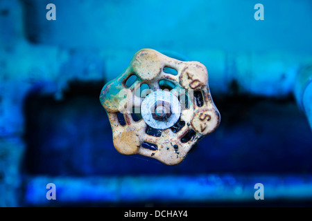 Rusty Spigot Handle Stock Photo