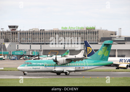 Aer lingus plane at dublin airport Stock Photo