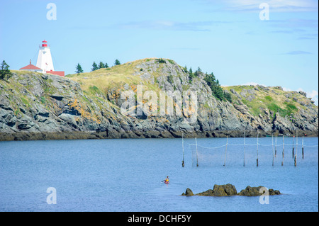 Swallowtail Lighthouse Grand Manan Stock Photo