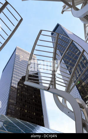 Calgary, Canada - October 6th, 2012: Skyscraper in the Downtown area of Calgary city Alberta Canada Stock Photo