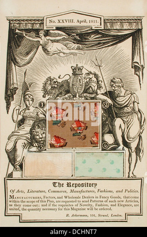 The Repository of Arts, Literature, Commerce, Manufactures, Fashions, and Politics- No. XXVIII M.86.232.7a-c Stock Photo