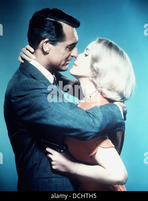 NORTH BY NORTHWEST Cary Grant, Eva Marie Saint, MGM 1959. Directed by Alfred Hitchcock. Stock Photo