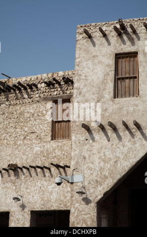 New Souk. in traditional style with security camera, Doha. Stock Photo