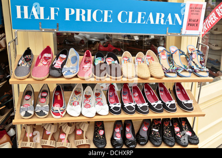 Cheap shoe shop, High Street, Hounslow, Middlesex UK Stock Photo - Alamy