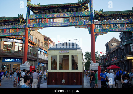 Qianmen Street in Beijing, China. 2013 Stock Photo