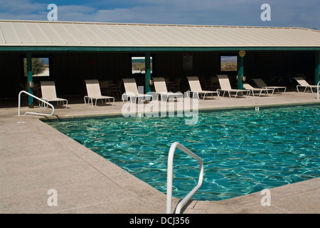 Outdoor swimming pool, Stovepipe Wells, Death Valley National Park, California Stock Photo