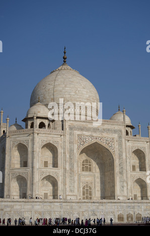 Taj Mahal White Marble Mausoleum - Agra, India a UNESCO World Heritage Site Stock Photo