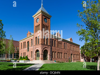 Old Coconino County Courthouse at the intersection of San Francisco Street and Birch Avenue, Flagstaff, Arizona, USA Stock Photo