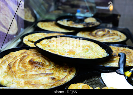 Pita Burek is one of Bosnia's most popular traditional specialty. Stock Photo