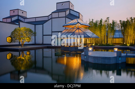 Suzhou Museum designed by architect I.M Pei and completed in 2006 A modern interpretation of building styles from this Stock Photo