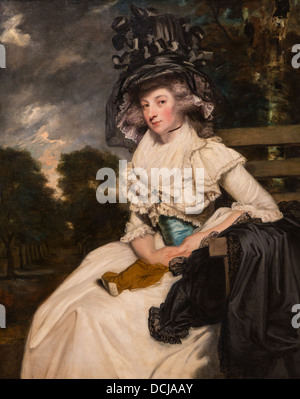 18th century  -  Mlle Lewis Thomas Watson (Mary Elisabeth Milles) - Sir Joshua Reynolds (1789) Oil on canvas Stock Photo