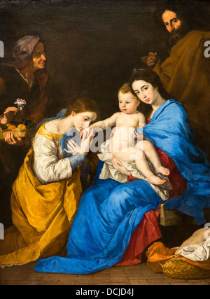 Jusepe de Ribera - The Holy Family with Saints Anne and Catherine of ...