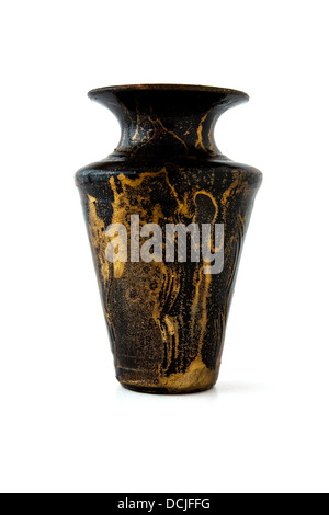 Small decorative ceramic vase isolated on white background Stock Photo