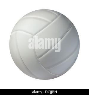 Volleyball isolated on a white background as a sports and fitness symbol of a team leisure activity playing with a leather ball Stock Photo