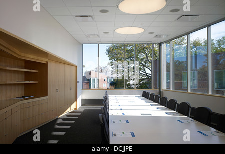 Conference table in Administration building, Brandeis University, Waltham, MA Stock Photo
