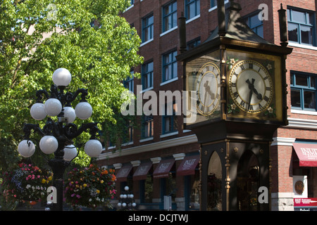 GASTOWN STEAM CLOCK VANCOUVER BRITISH COLUMBIA CANADA Stock Photo