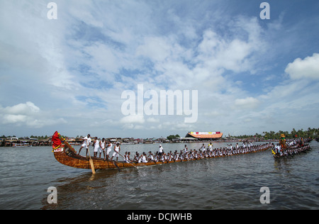 Nehru trophy boat race - annual boat race that occurs in Alappey. Stock Photo